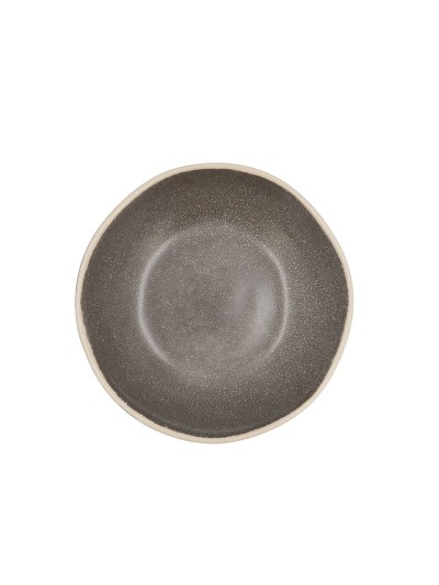 Plato Hondo Bidasoa Gio Cerámica Gris 19 cm (6 Unidades)