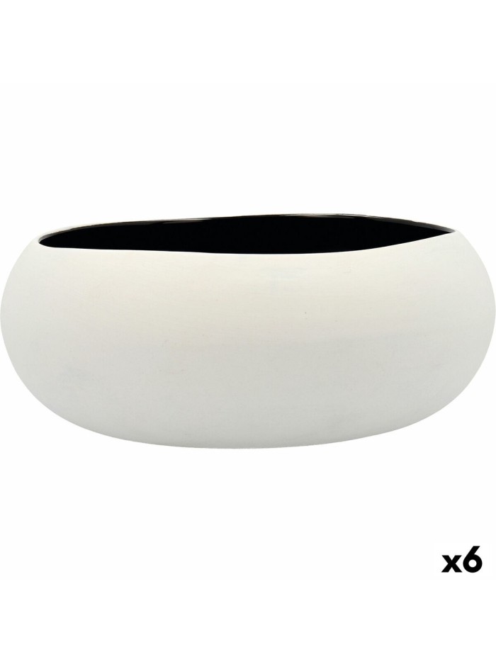 Deep Plate Ariane Organic Ceramic Black 16 cm (6 Units)