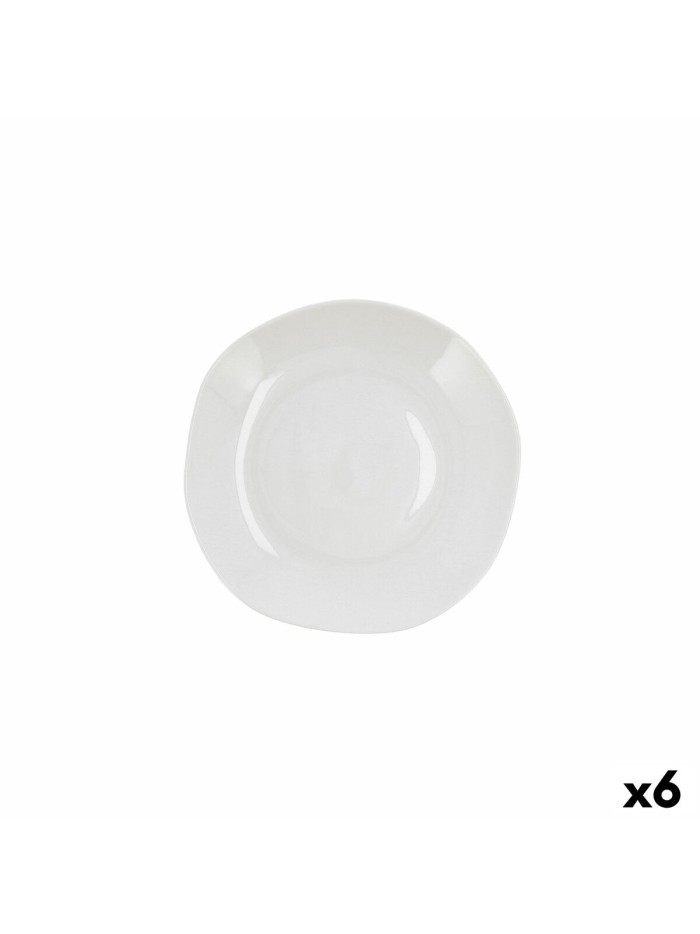 Deep Plate Ariane Earth Ceramic White 23 cm (6 Units)