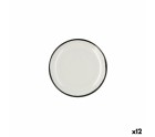 Flat Plate Ariane Vital Filo White Ceramic Ø 21 cm (12 Units)