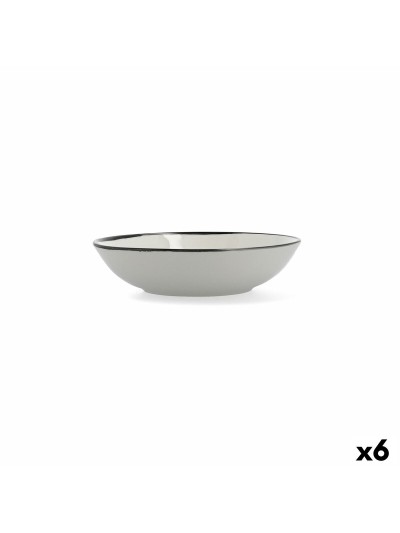 Plato Hondo Ariane Vital Filo Cerámica Blanco Ø 21 cm (6 Unidades)