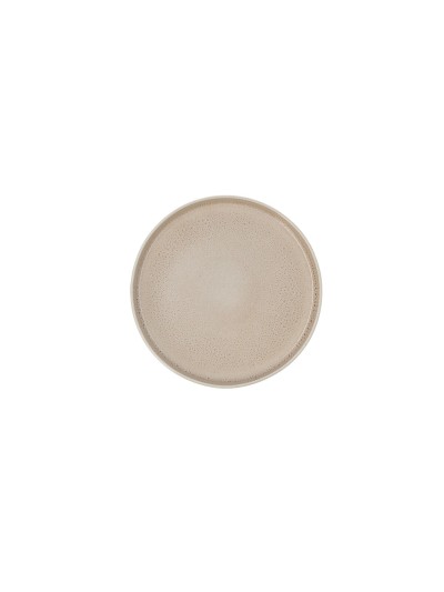 Plato Llano Ariane Porous Cerámica Beige Ø 21 cm (4 Unidades)