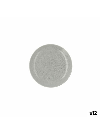 Plato Llano Ariane Porous Cerámica Verde Ø 21 cm (12 Unidades)