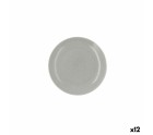 Plato Llano Ariane Porous Cerámica Verde Ø 21 cm (12 Unidades)