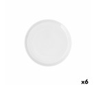 Plato Llano Ariane Artisan Cerámica Blanco Ø 27 cm (6 Unidades)