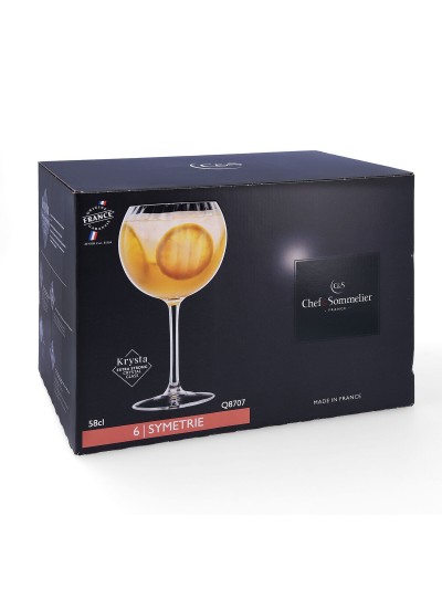 Set of Gin and Tonic cups Chef & Sommelier Symetrie 6 Units Glass 580 ml
