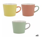 Taza Quid Vitamina Cerámica Bicolor 350 ml (12 Unidades)
