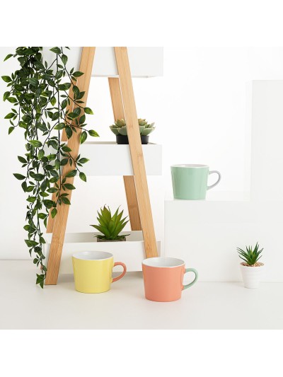 Cup Quid Vitamina Ceramic Bicoloured 350 ml (12 Units)