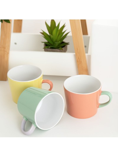 Taza Quid Vitamina Cerámica Bicolor 350 ml (12 Unidades)