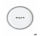 Flat Plate Luminarc Friends Time Bistr White/Black Glass Ø 30 cm Meat (12 Units)