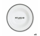Plato para Pasta Luminarc Friends Time Bistro Blanco/Negro Vidrio 28,5 cm (12 Unidades)