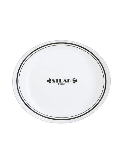 Flat Plate Luminarc Friends Time Bistr White/Black Glass Ø 30 cm Meat (12 Units)
