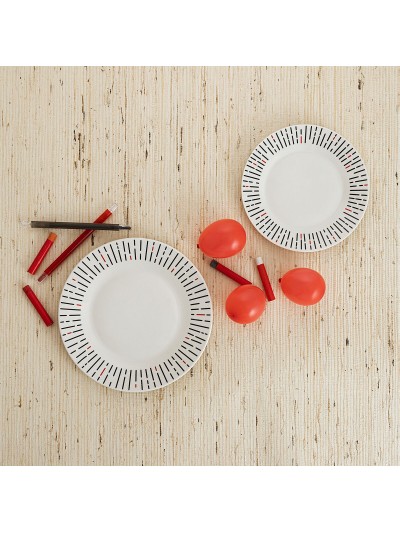 Dinnerware Set Quid Festival Ceramic White 18 Pieces