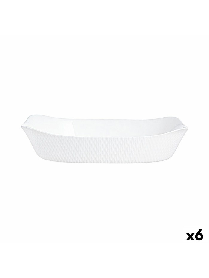 Plat à Gratin Luminarc Smart Cuisine Blanc verre 34 x 25 cm (6 Unités)