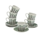 Juego de 6 Tazas con Plato Versa Erna Porcelana