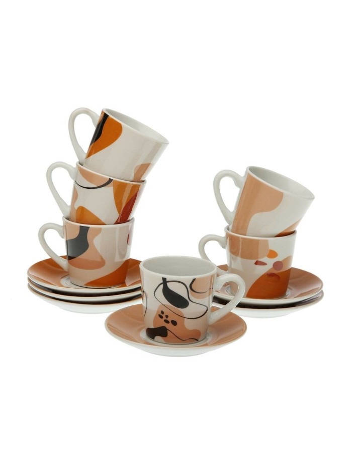 Set of 6 Cups with Plate Versa Katrien Porcelain