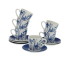 Set of 6 Cups with Plate Versa Marina Porcelain