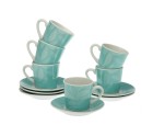 Juego de 6 Tazas con Plato Versa Elnora Porcelana
