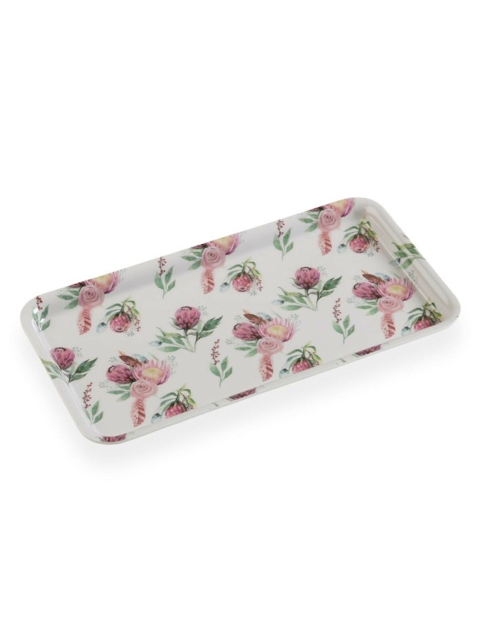 Bandeja Versa Flores Melamina 16 x 1,4 x 30 cm