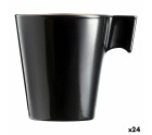 Taza Mug Luminarc Flashy Negro 80 ml Bicolor Vidrio (24 Unidades)
