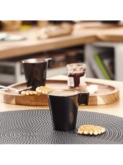 Taza Mug Luminarc Flashy Negro 80 ml Bicolor Vidrio (24 Unidades)