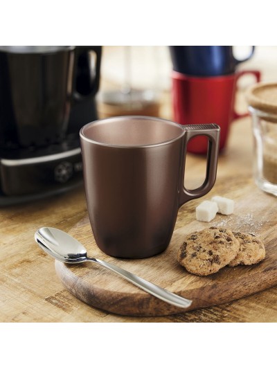 Taza Mug Luminarc Flashy Marrón 250 ml Vidrio (6 Unidades)