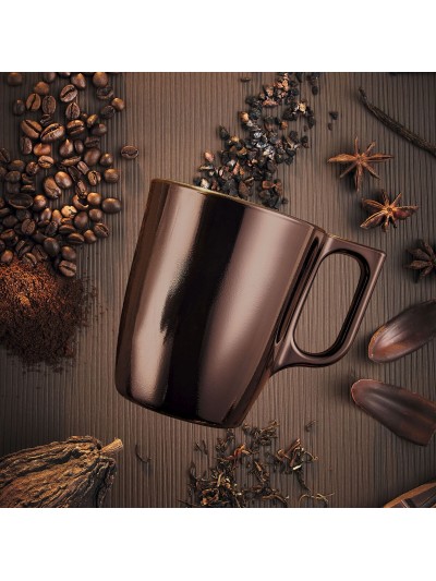 Mug Luminarc Flashy Brown 250 ml Glass (6 Units)