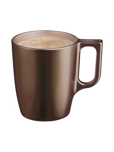 Mug Luminarc Flashy Brown 250 ml Glass (6 Units)