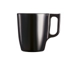 Mug Luminarc Flashy Black 250 ml Glass (6 Units)