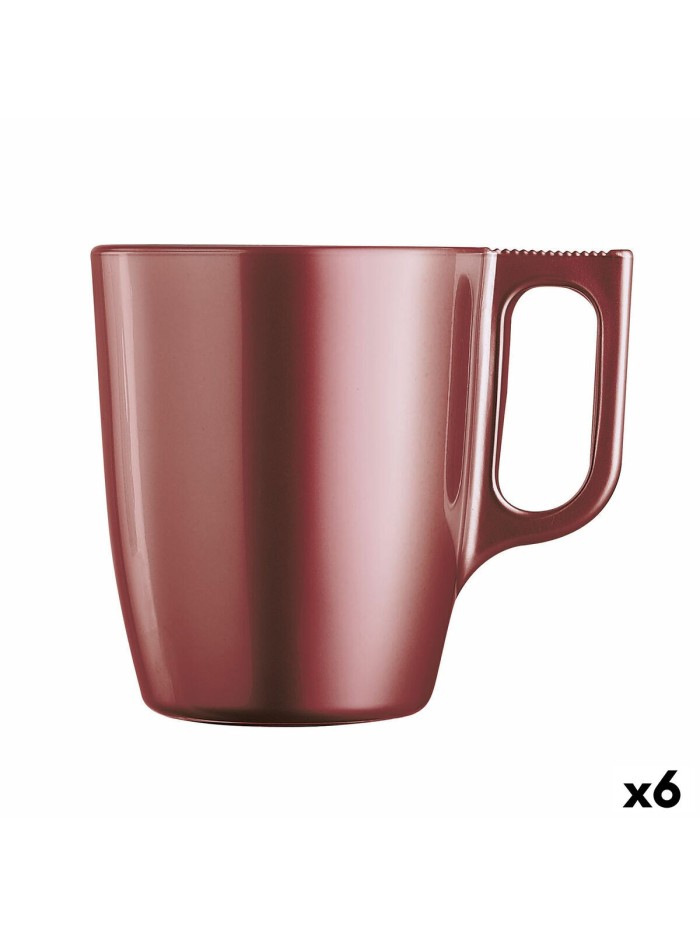 Mug Luminarc Flashy Red 250 ml Glass (6 Units)
