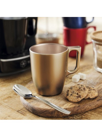 Taza Mug Luminarc Flashy Dorado Vidrio 250 ml (6 Unidades)