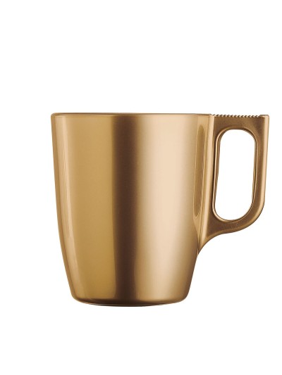 Taza Mug Luminarc Flashy Dorado Vidrio 250 ml (6 Unidades)