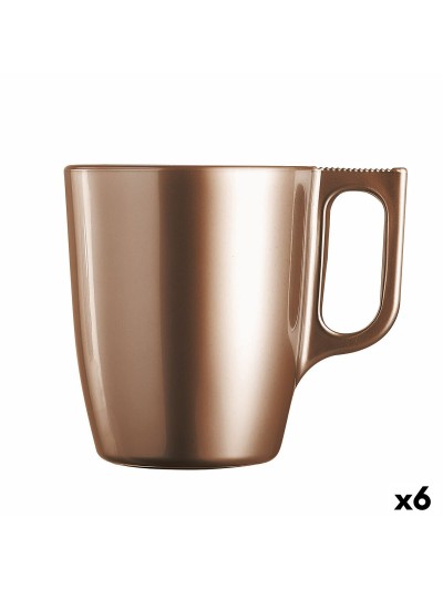 Tasse mug Luminarc Flashy Marron Clair 250 ml verre (6 Unités)