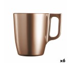 Mug Luminarc Flashy Light brown 250 ml Glass (6 Units)