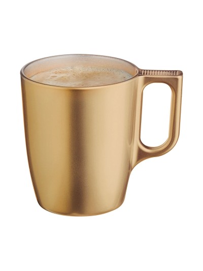 Mug Luminarc Flashy Golden Glass 250 ml (6 Units)