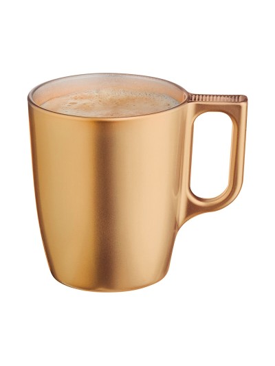 Tasse mug Luminarc Flashy Doré verre 250 ml (6 Unités)