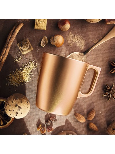 Mug Luminarc Flashy Light brown 250 ml Glass (6 Units)