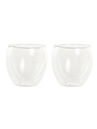 Set de Verres DKD Home Decor Transparent Verre Verre Borosilicaté 100 ml 2 Pièces