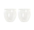 Set of glasses DKD Home Decor Transparent Crystal Borosilicate Glass 100 ml 2 Pieces