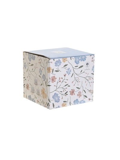 Juego de Tetera DKD Home Decor Porcelana Azul Terracota Blanco Amarillo (3 Unidades)