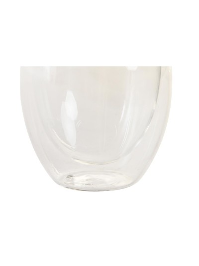 Set of glasses DKD Home Decor Transparent Crystal Borosilicate Glass 100 ml 2 Pieces