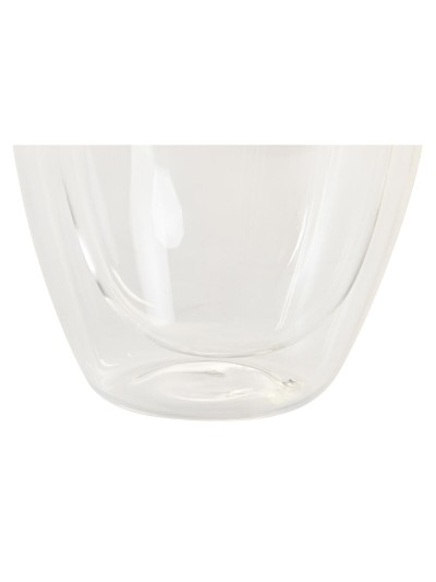 Set of glasses DKD Home Decor Transparent Crystal Borosilicate Glass 380 ml 2 Pieces