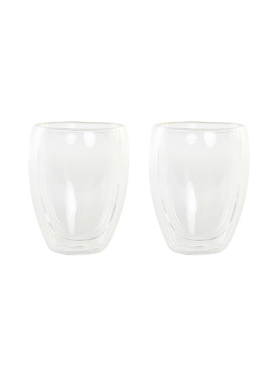 Set de Vasos DKD Home Decor Transparente Cristal Vidrio de Borosilicato 380 ml 2 Piezas