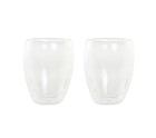 Set de Vasos DKD Home Decor Transparente Cristal Vidrio de Borosilicato 380 ml 2 Piezas