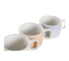 Piece Coffee Cup Set DKD Home Decor Yellow Blue White Red Metal Bamboo Dolomite 260 ml 4 Pieces