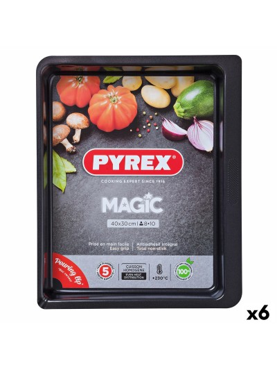 Fuente para Horno Pyrex Magic Rectangular Metal 6 Unidades 40 x 31 cm