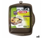 Fuente para Horno Pyrex Asimetria Rectangular Metal 30 x 24 cm (6 Unidades)