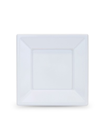 Set de platos reutilizables Algon Cuadrado Plástico 18 cm 12 Unidades