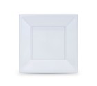 Set of reusable plates Algon Squared Plastic 18 cm 12 Units