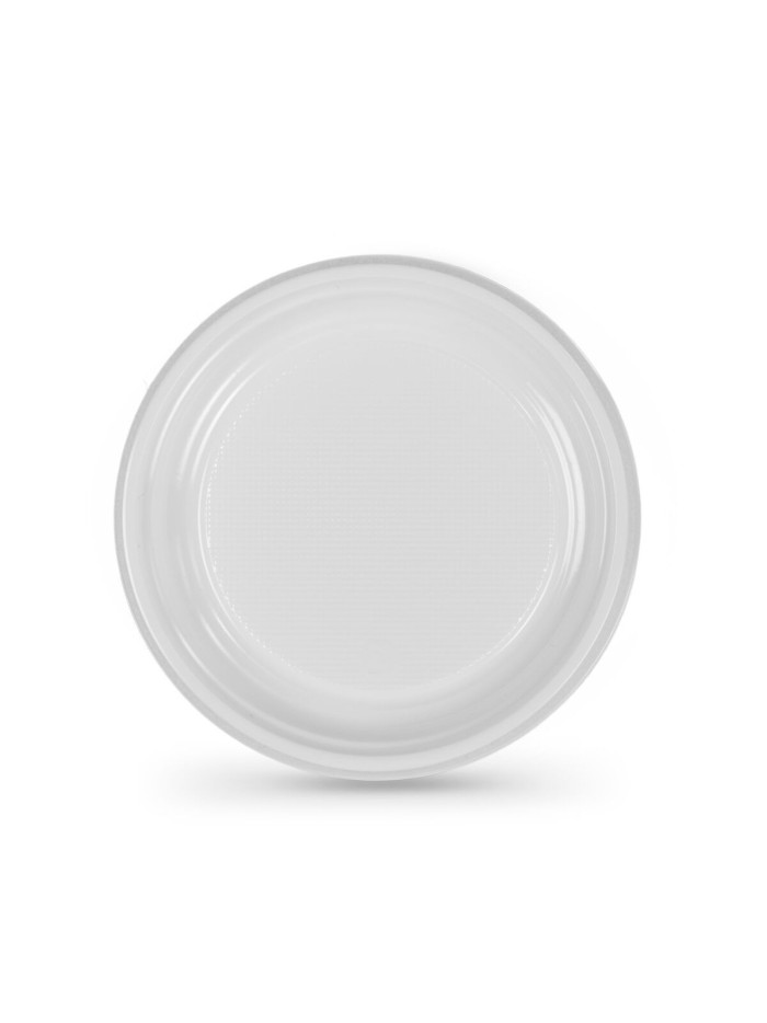 Set of reusable plates Algon Circular White 17 x 17 x 1,5 cm Plastic 25 Units